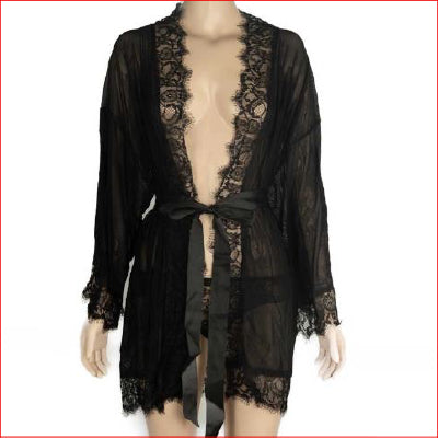 2000b Alison Lace Brunch Coat Black OS
