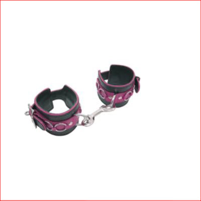 Ankle cuffs snap join pink