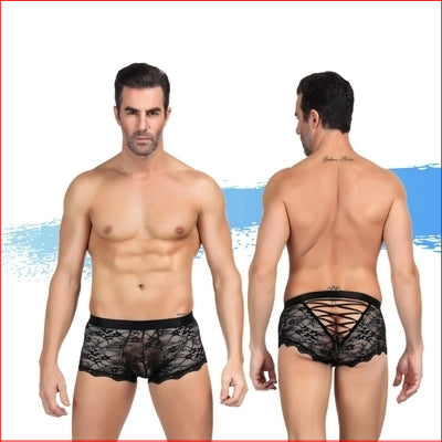 Ashella Mica Lace Boxer Black S/M