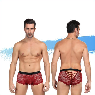 Ashella Mica Lace Boxer Red L/XL