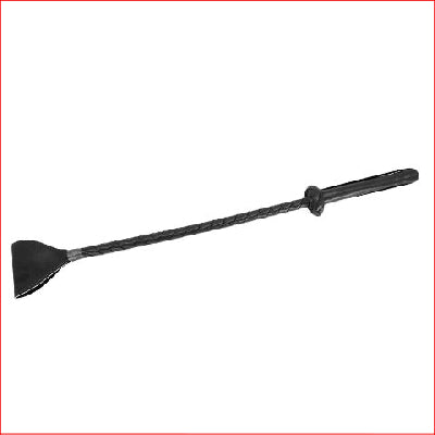 Leather Look Braided Crop Black