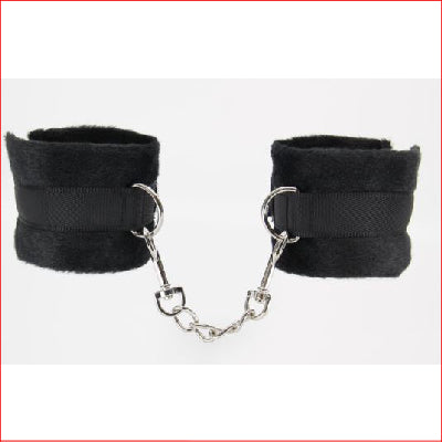 Plush Webbing Cuffs Black
