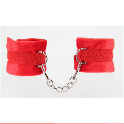 Plush Webbing Cuffs Red