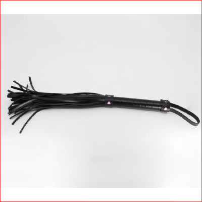 Heart Flogger Black w Pink Heart Inserts