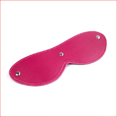 b102 Faux Leather Stud Blindfold Magenta