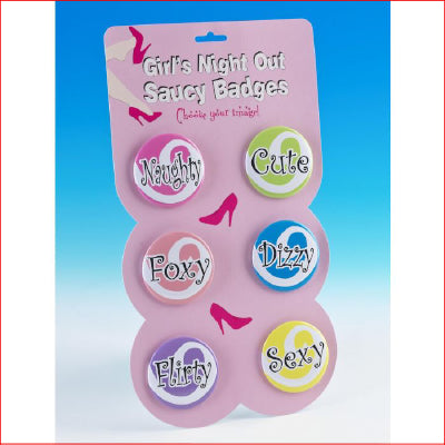 Girls Night Out Saucy Badges 6pk
