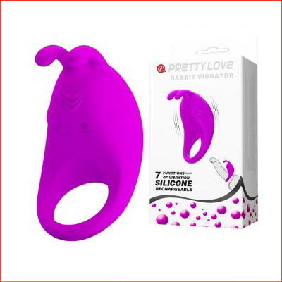 Pretty Love Rabbit Vibrating Cock Ring Pink