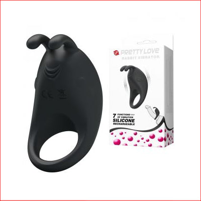 Pretty Love Rabbit Vibe CRing Black
