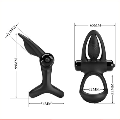 Pretty Love Black Vibrating Cock Ring