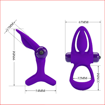 Pretty Love Purple Vibrating Cock Ring