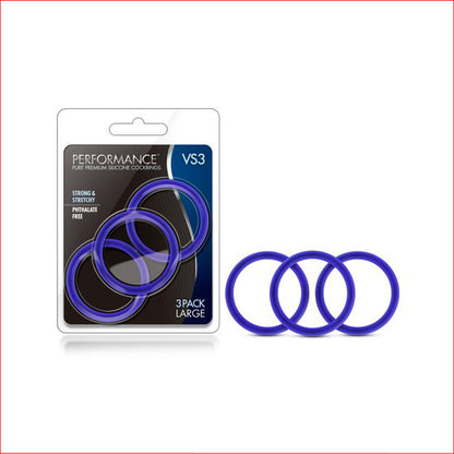 Performance Vs3 Silicone Large 3pk Blue