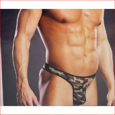 Blue Line Thong Camo S/M
