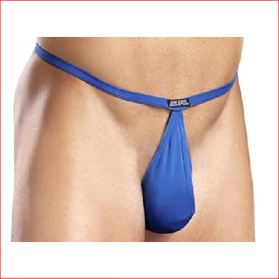 Blue Line Mens Pouch V String L/XL Blue