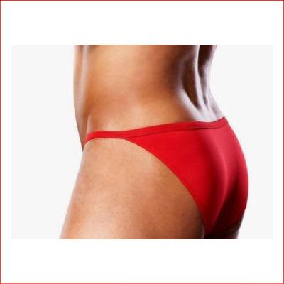 Blue Line Mens Pouch Bikini with Metal Rings L/XL Red