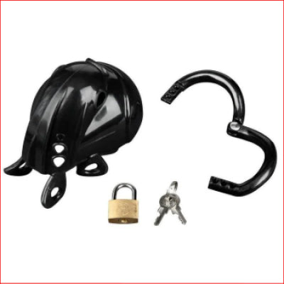 Blue Line Full Restraint Cock Cage Black