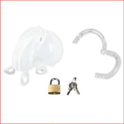 Blue Line Full Restraint Cock Cage White