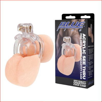 Blue Line Acrylic See Thru Cock Cage Clear