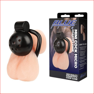 Blue Line Mini Cock Micro Cock Cage Black
