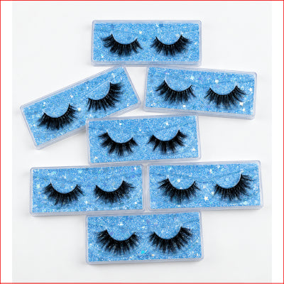 Natrual Cross Full Eye Lash + Glue Blue
