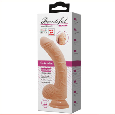 Beautiful Vibrating Alex 11" Flesh
