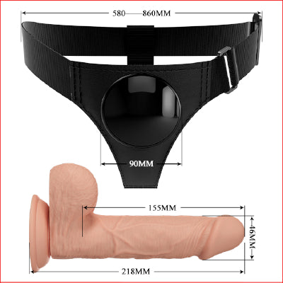 Pretty Love Harness & 7.6" Dildo Jerry