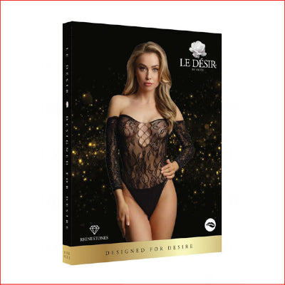 Le Desir Wonder Rhinestone Bodysuit OS
