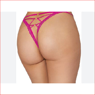 Dreamgirl Open Crotch Thong PLus 2 X