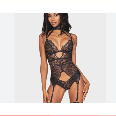 Dreamgirl Scalloped Garter Teddy Medium