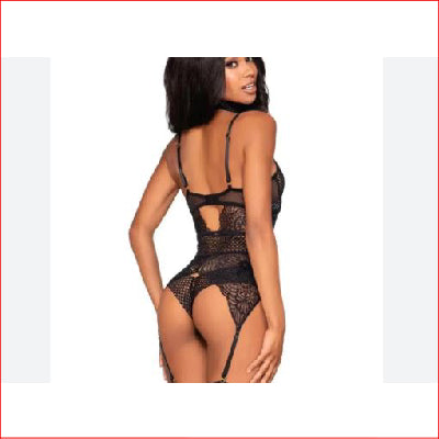 Dreamgirl Scalloped Garter Teddy Medium