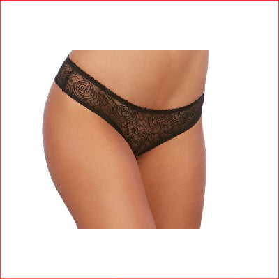 Dreamgirl 1300 Crotchless Ruffle Black Large