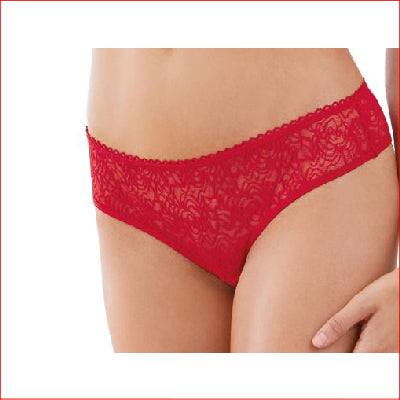 Dreamgirl 1300 Crotchless Ruffle Red Large