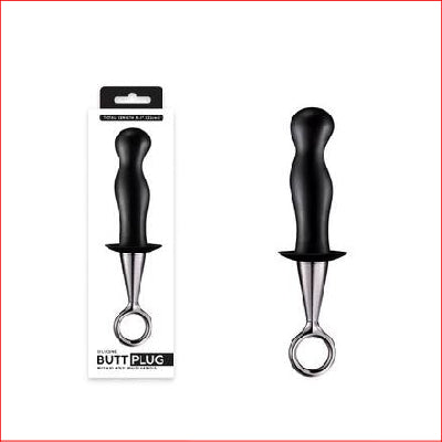 Silicone Butt Plug 5" Black