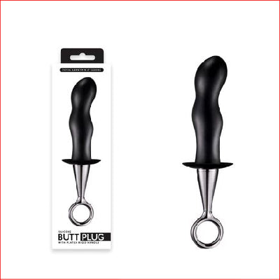 Silicone Butt Plug 5" Black