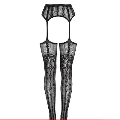 Fishnet Lace Stretch Suspender Stocking
