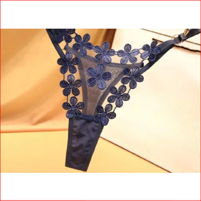 Flower G-String Navy OS