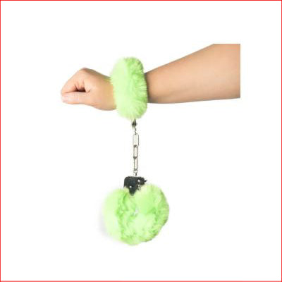 Fluffy Handcuffs Green