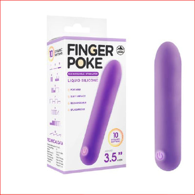 Finger Poke Silicone 3.5" Bullet Purple