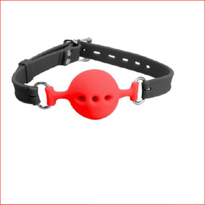 Petite Silicone Ball Gag Blk/Red
