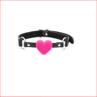 Silicone Heart Gag Pink