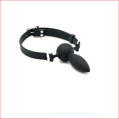 Silicone Plug Gag Black