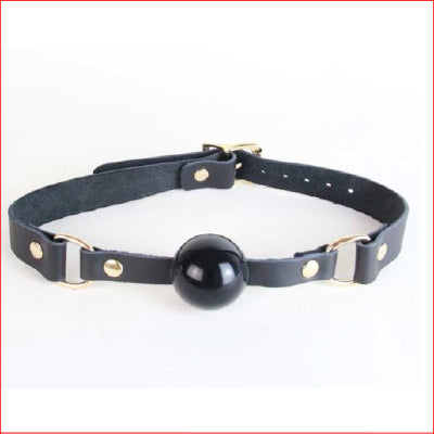 Leather Gag Gold Hardware