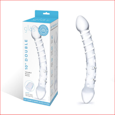 Glas 10" Double Trouble Glass Dildo