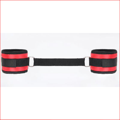 Satin Velcro Cuffs Red