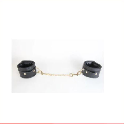 Leather Cuffs w/ Gold Chain