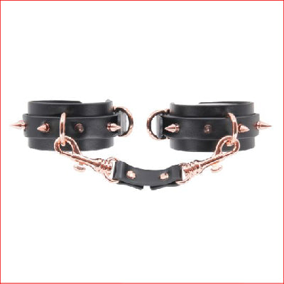 Spiked Faux Leather Cuffs