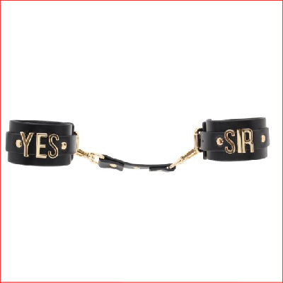 "Yes Sir" Cuffs Gold Hardware
