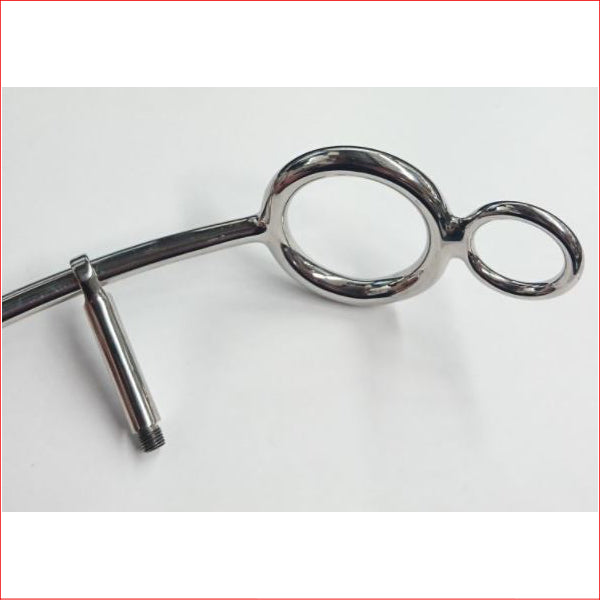 Steel Anal Hook w/ Cock Ring Sm