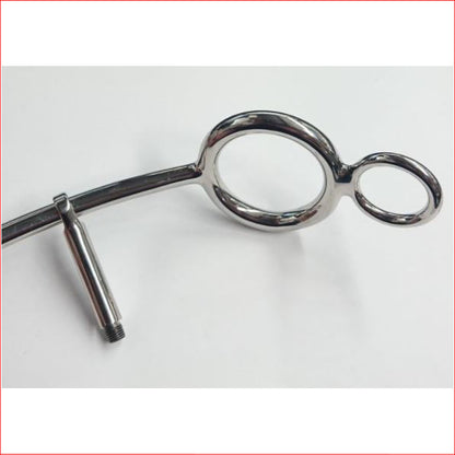 Steel Anal Hook w/ Cock Ring Sm