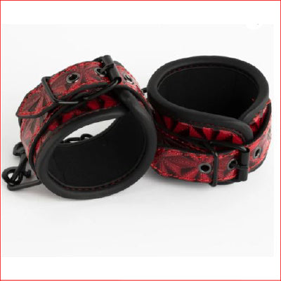 Textured Ankle Cuffs Red