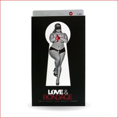 Love & Bondage Split Back Lace Booty 2XL